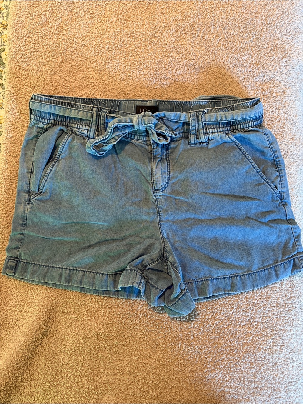 LOFT Blue Tie Casual Women's Shorts